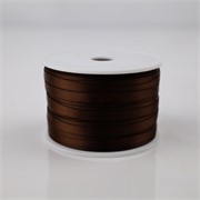 Traka saten 6mm/50m premium smeđa 855