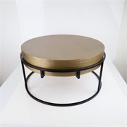 Stolić metalni 62,5xh31,5cm antik brončana/crna