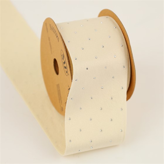 Traka Xmas diamonds 63mm/10m krem 02