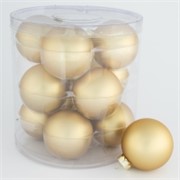 Staklene kuglice 6cm/12kom - zlatna M