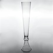 Staklo vaza na nogu h79d17,5cm šlif