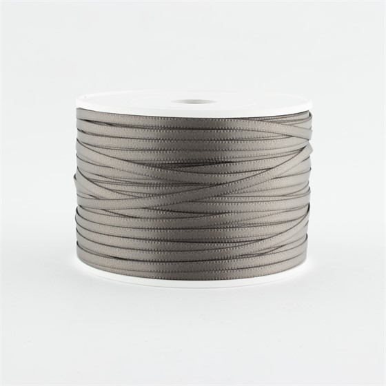 Traka saten 3mm/100m premium t.siva 017
