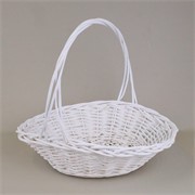 Košara oval 50x42/h14cm bijeljena