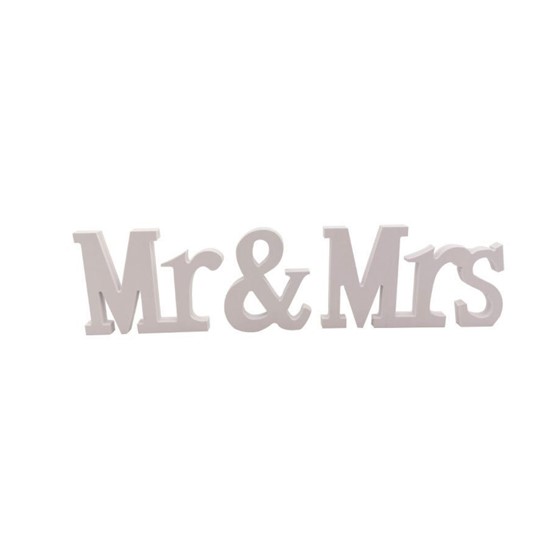Dekoracija Mr&Mrs h10cm