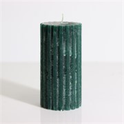 Svijeća frost zupčanik 7,5xh15cm - t.zelena