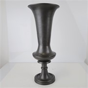 Vaza metalna 28xh81cm antik olovno siva