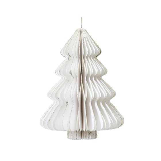 Ukras papirni drvce 30xh40cm bijela
