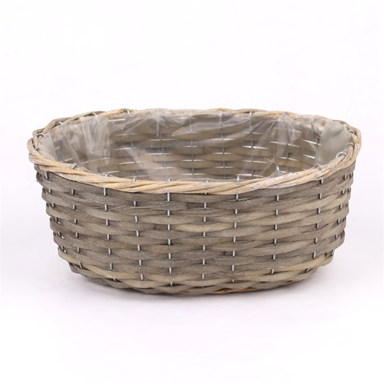 Košara 27x19cm h12cm isprano siva