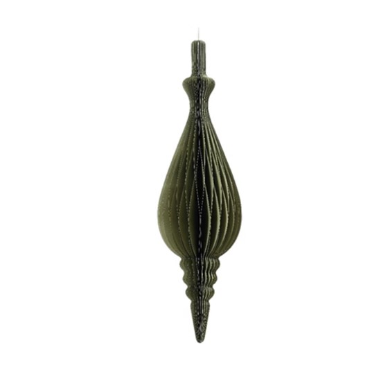 Ukras papirni finial 22xh80cm zelena