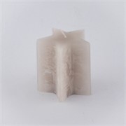 Svijeća frost zvijezda 7xh7,5cm - toplo siva