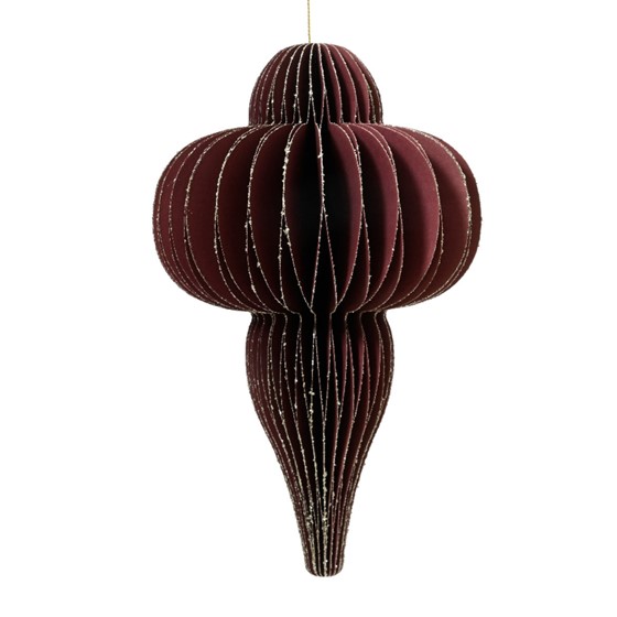 Ukras papirni finial 24xh40cm smeđa