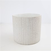 Cement posuda okrugla 20xh18cm bijela