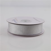 Traka LUREX RIPS 25mm/25m bijela/srebrna