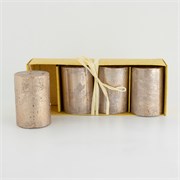 Svijeća metalik 5xh7,5cm, 4kom - sv.roza