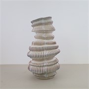 Vaza keramička Modern h38cm d21cm krem/smeđa