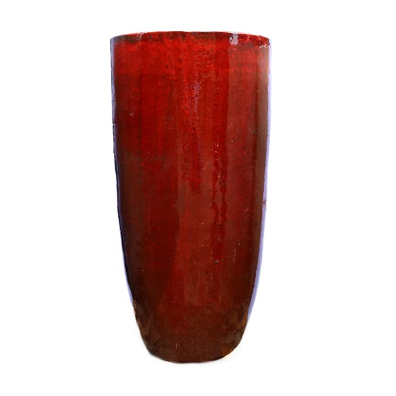 Keramička posuda glazirana h50 d24,5cm crvena