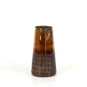 Staklo vaza bullet h15,5cm d8cm bakrena/smeđa