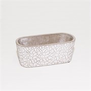 Cement posuda mosaic 20x9,5cm h8cm siva/bijela