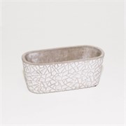 Cement posuda mosaic 20x9,5cm h8cm siva/bijela