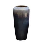 Keramička posuda glazirana h102 d45cm siva s preljevom