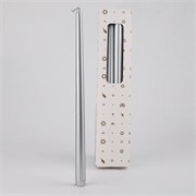 Svijeća konus x8kom d2,1 h38cm - srebrna