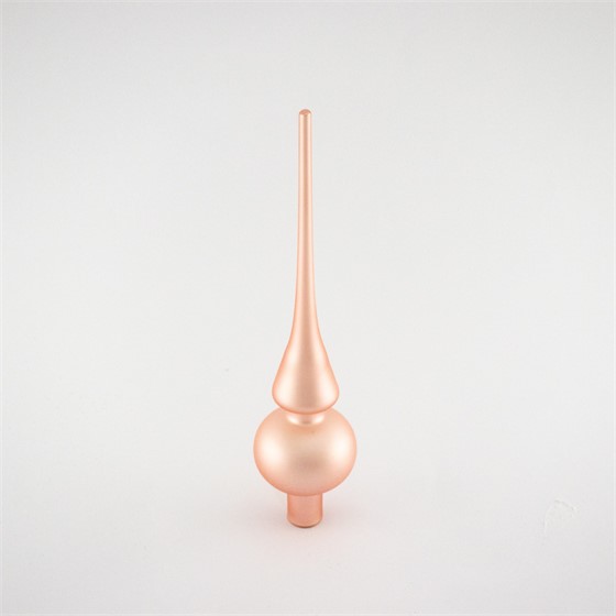 Vrh za bor stakleni d6 h26cm mat/blush pink