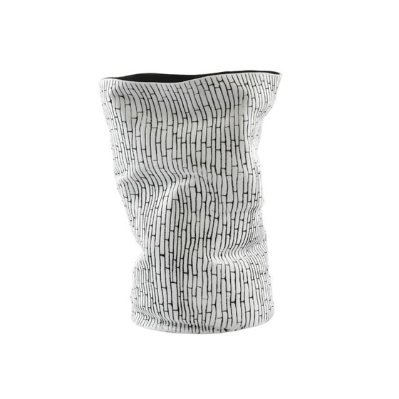 Vaza keramička h50cm d26cm bijela/crna