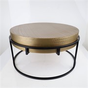 Stolić metalni 77,5xh44cm antik brončana/crna