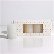 Svijeća frost 5xh7,5cm, 4kom - bijela