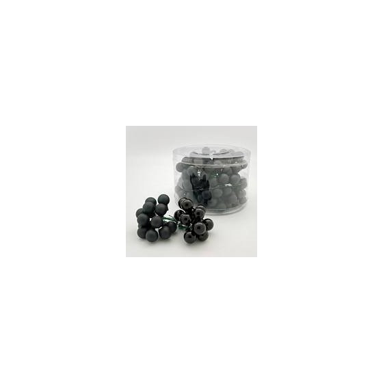 Staklene kuglice na žici 20mm/144kom - crna S/M