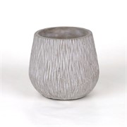 Cement posuda okrugla d12,5xh12cm siva/bijela