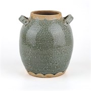 Keramička vaza h22x20cm d19cm antracit siva