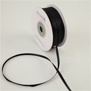 Traka saten 3mm/100m standard crna 030