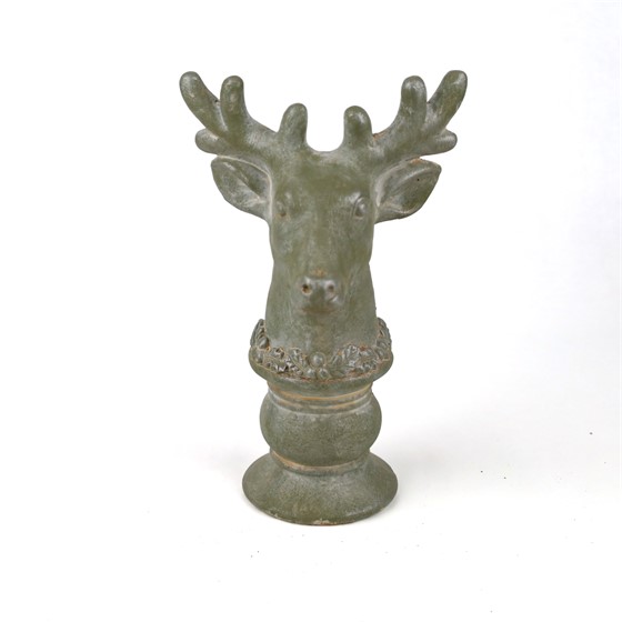 Jelen bista cement h26cm 17x14cm siva