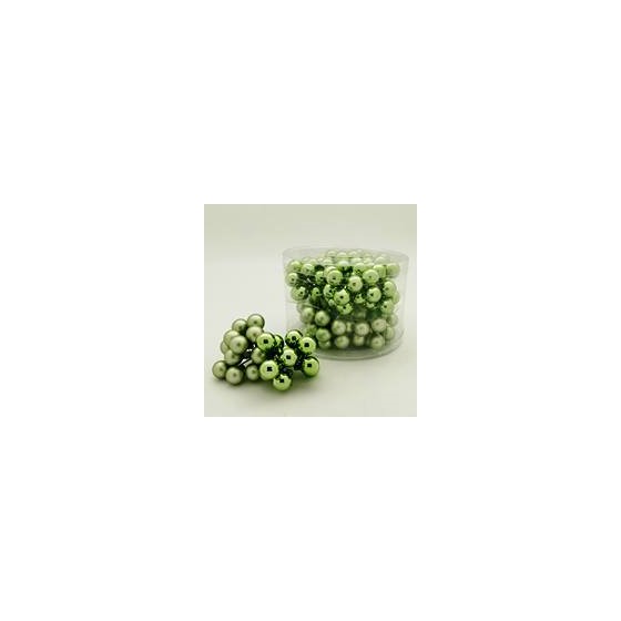 Staklene kuglice na žici 20mm/144kom - citrin zelena S/M
