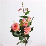 Ruža grana x5 49cm roza