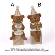 Figura medo cirkus h20cm 9x8cm smeđa/bijela/zlatna