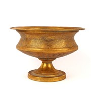 Metalna posuda na nogu d30xh20,5cm zlatna