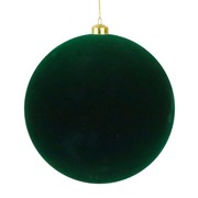 Plastična kugla 20cm flok- t.zelena
