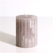 Svijeća frost zupčanik 7,5xh10cm - toplo siva