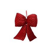 Mašna velvet 5x20xh21cm crvena/zlatna