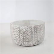 Cement posuda okrugla 17xh10cm bijela