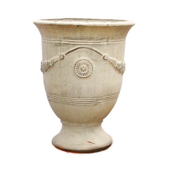 Keramička posuda glazirana h50 d39cm staro bijela