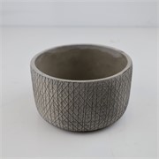 Cement posuda okrugla 17xh10cm siva
