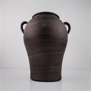 Keramička posuda - ćup s ručkama h33cm 27x23cm smeđa