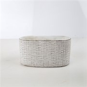 Cement posuda oval 20x11xh10cm bijela