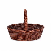 Košara oval 45x35/h16cm smeđa