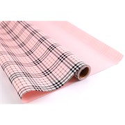 Charm folija Pastel tartan rola 58cm/15m - sv.roza
