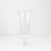 Staklo vaza na nogu h30cm d12,5cm
