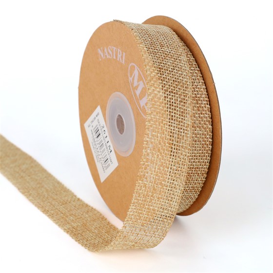 Traka lanena 25mm/15m natur